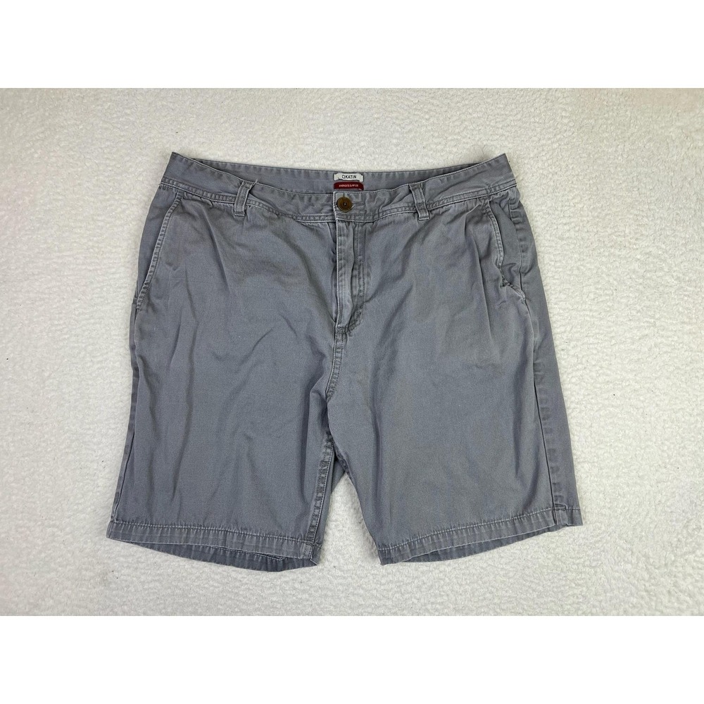 Katin Shorts Mens 36 Gray Chino 100% Cotton 8" Inseam Casual Surf Skate